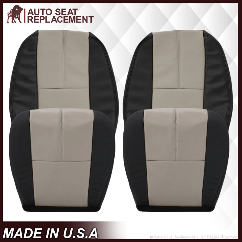 2007-2014 GMC Sierra Seat Cover In 2tone Gray/Black: Choose From Variation - Auto Seat Replacement