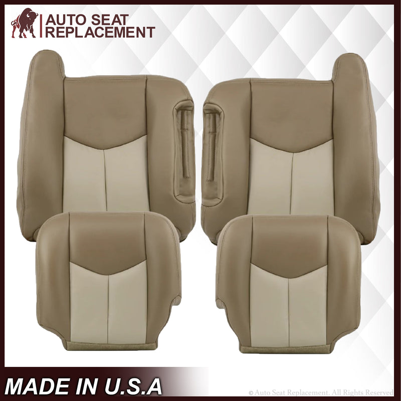 2003-2006 GMC Yukon Denali Seat Cover in 2 Tone Tan: Choose From Variants - Auto Seat Replacement