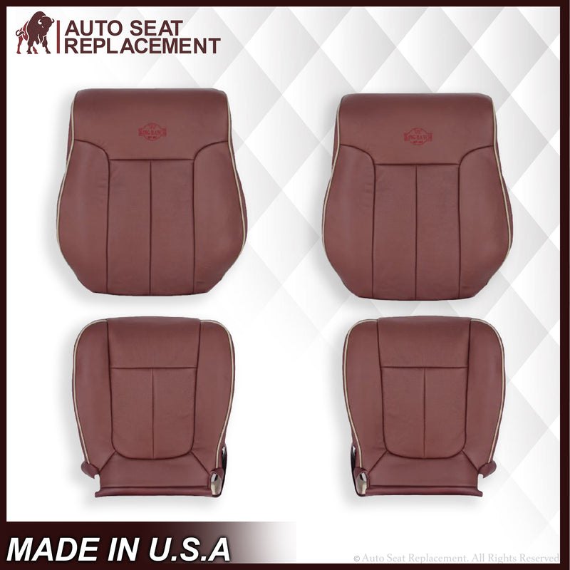 2011-2016 Ford F-250 F-350 F-450 Lariat Seat Cover Replacement in KING RANCH LEATHER: Choose From Variants - Auto Seat Replacement