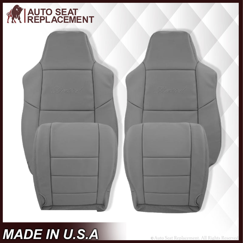 2002-2005 Ford Excursion Limited Seat Cover in Flint Gray: Choose From Variations - Auto Seat Replacement