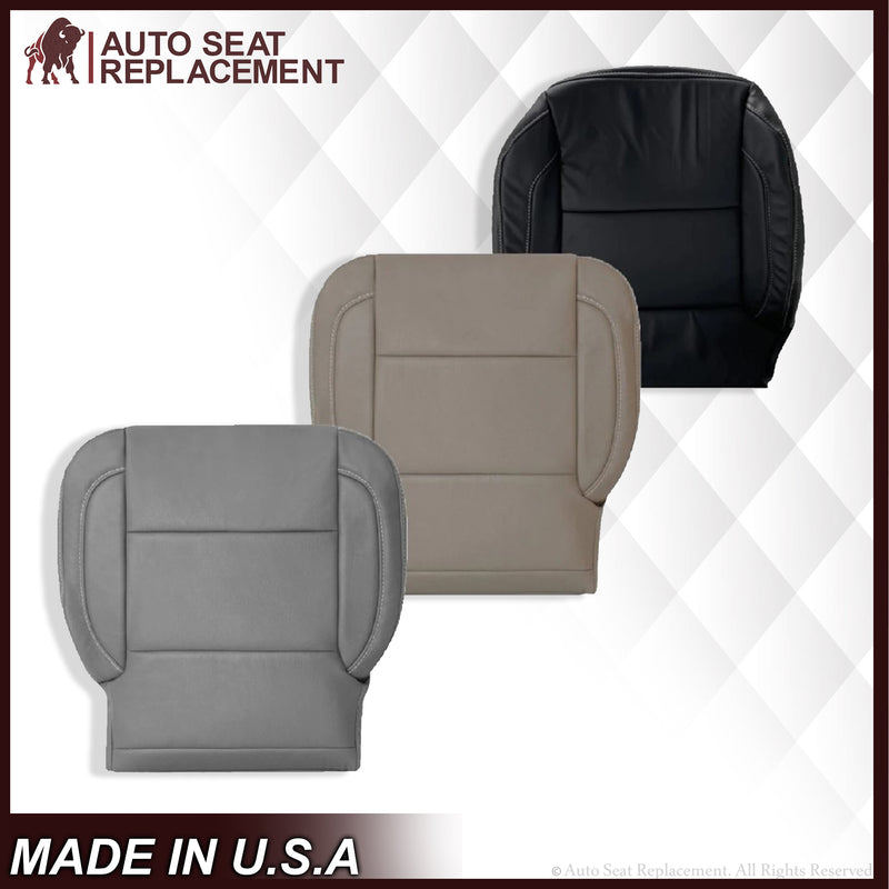 2014 2015 2016 2017 2018 2019 Chevy Silverado Tahoe Suburban & GMC Yukon SOLID Leather Seat Cover Replacement in Black, Gray, or Tan