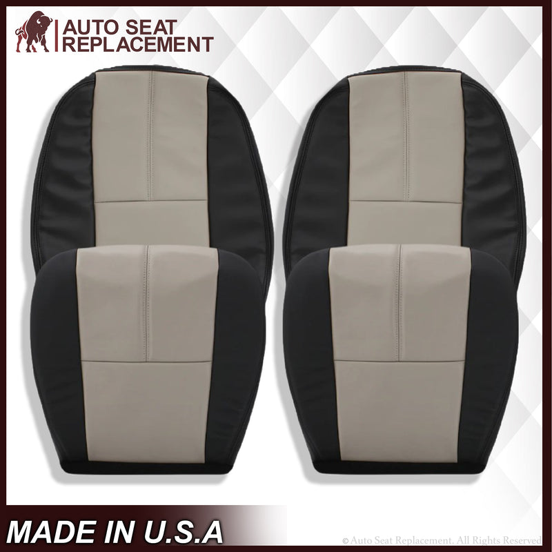 2007-2014 Chevy Silverado Seat Cover In 2tone Gray/Black: Choose From Variation - Auto Seat Replacement