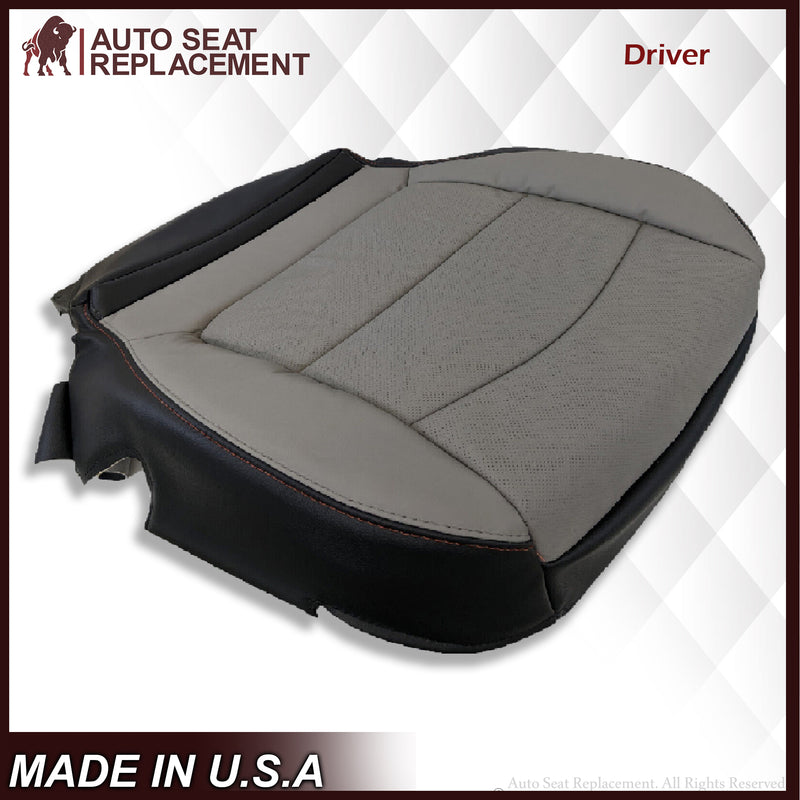2018 2019 2020 GMC Sierra All Terrain Driver Bottom Leather Seat Cover in Gray