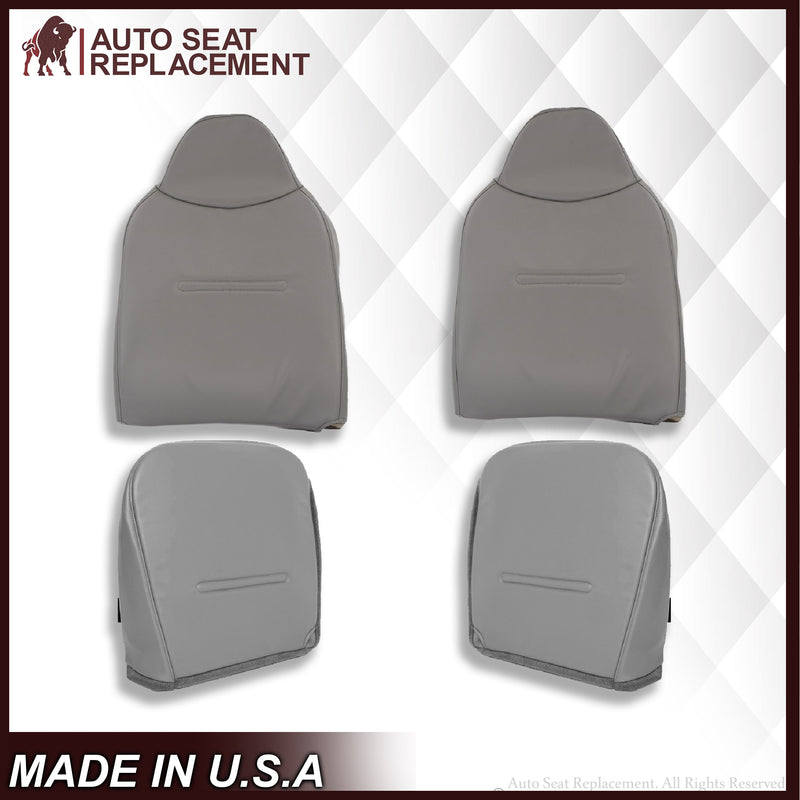 2001 2002 2003 2004 2005 2006 2007 Ford F250 F350 F450 F550 Work Truck Super Duty XL Replacement Seat Covers in Gray Vinyl - Auto Seat Replacement