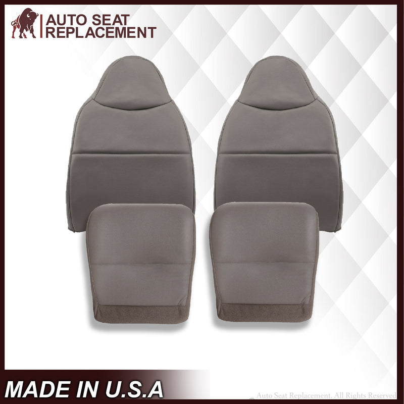 2008 2009 2010 Ford F250 F350 Super Duty XL Work Truck Bottom Seat Covers in Medium Stone Gray - Auto Seat Replacement
