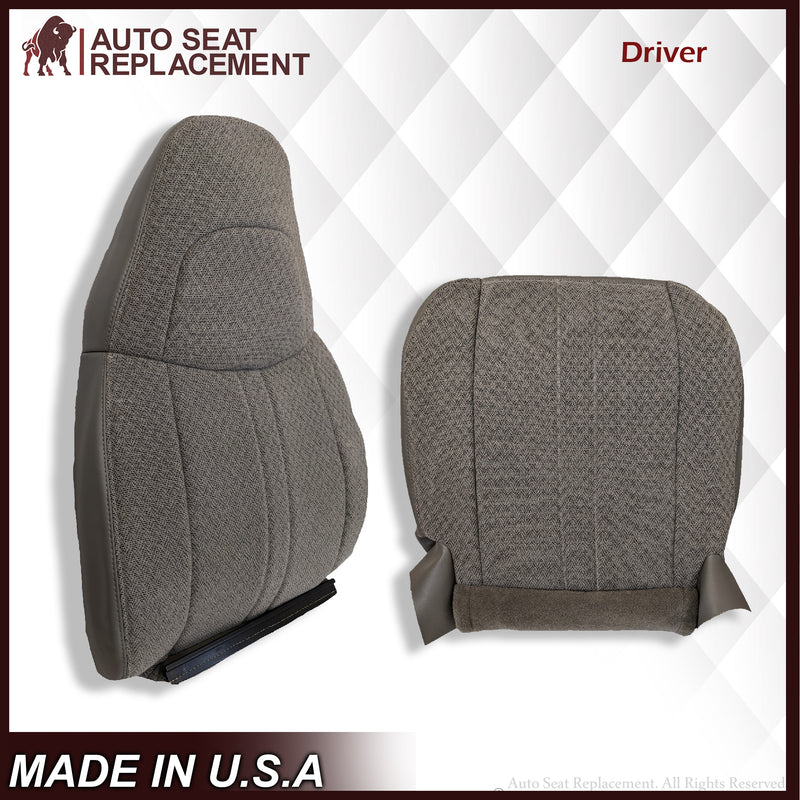 2003-2018 Chevy Express 1500 2500 3500 Cloth Seat Covers in Pewter Gray - Auto Seat Replacement