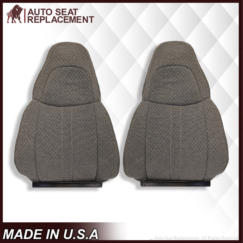 2003-2018 Chevy Express 1500 2500 3500 Cloth Seat Covers in Pewter Gray - Auto Seat Replacement