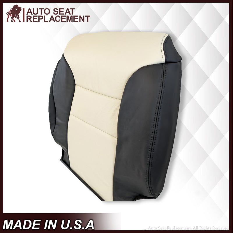 1995-1999 Chevy Tahoe Suburban Silverado Seat Cover in White and Black Choose: Leather or Vinyl - Auto Seat Replacement