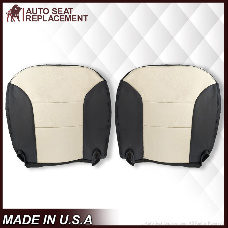 1995-1999 Chevy Tahoe Suburban Silverado Seat Cover in White and Black Choose: Leather or Vinyl - Auto Seat Replacement