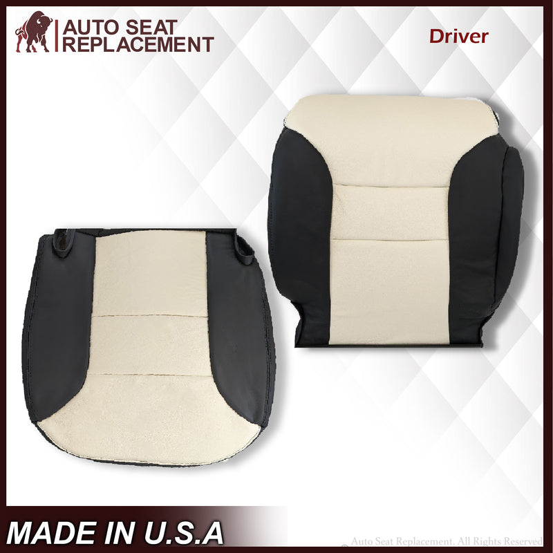 1995-1999 Chevy Tahoe Suburban Silverado Seat Cover in White and Black Choose: Leather or Vinyl - Auto Seat Replacement
