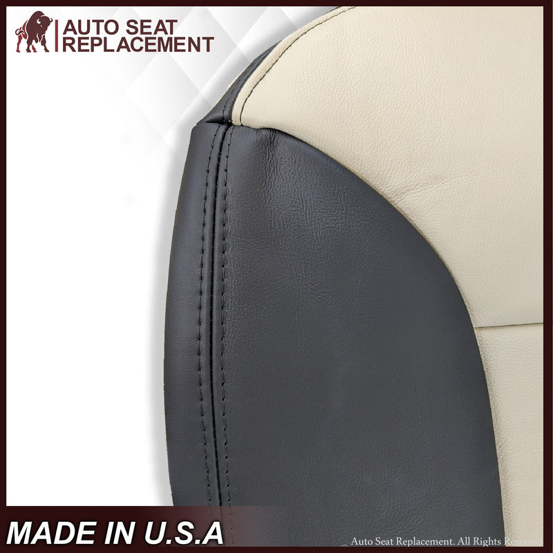 1995-1999 Chevy Tahoe Suburban Silverado Seat Cover in White and Black Choose: Leather or Vinyl - Auto Seat Replacement