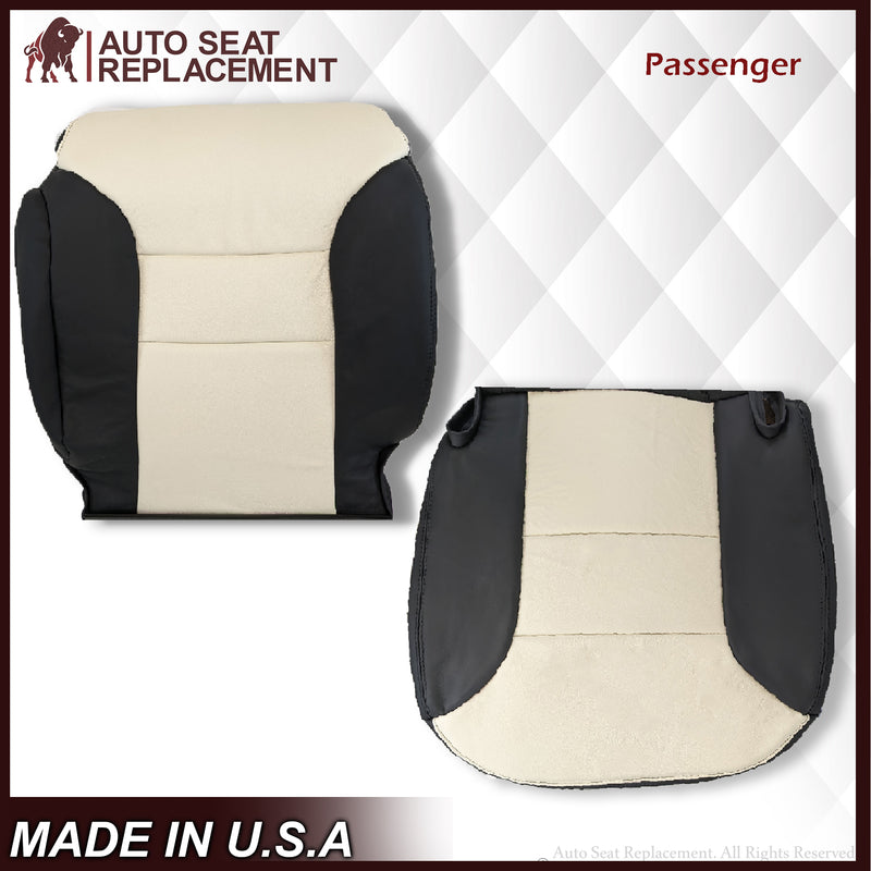 1995-1999 Chevy Tahoe Suburban Silverado Seat Cover in White and Black Choose: Leather or Vinyl - Auto Seat Replacement