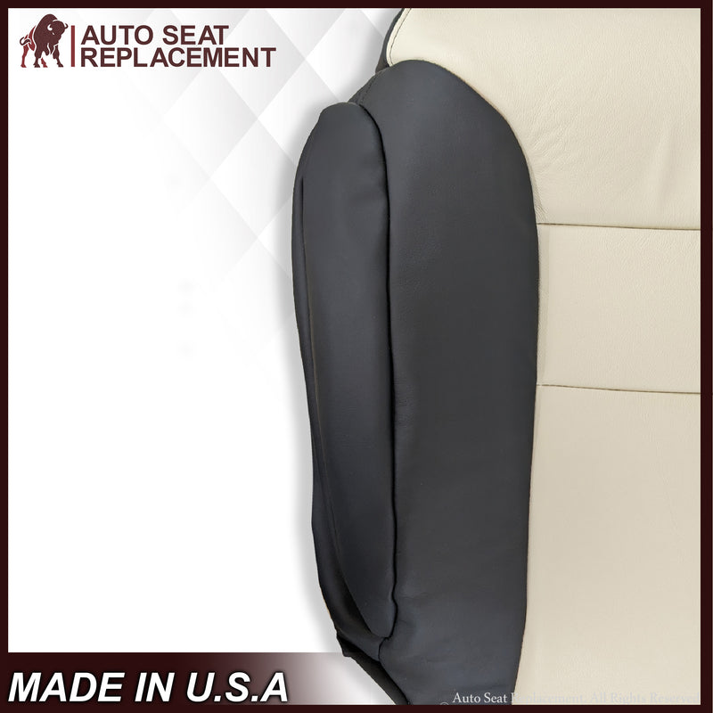1995-1999 Chevy Tahoe Suburban Silverado Seat Cover in White and Black Choose: Leather or Vinyl - Auto Seat Replacement