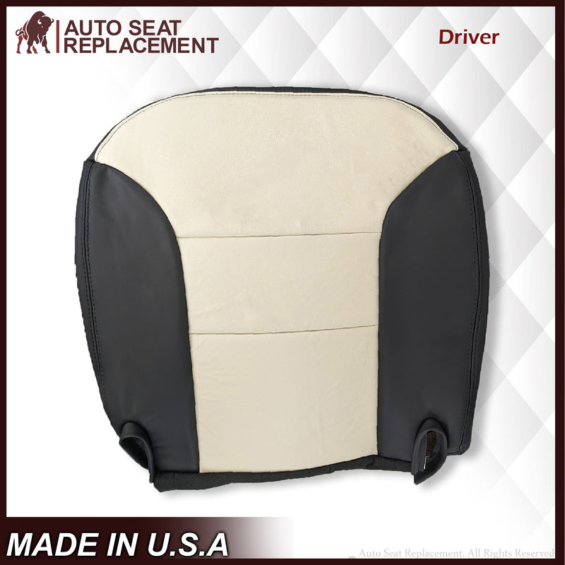 1995-1999 Chevy Tahoe Suburban Silverado Seat Cover in White and Black Choose: Leather or Vinyl - Auto Seat Replacement