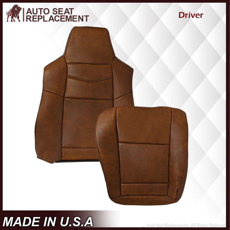 2002-2007 Ford F250 F350 King Ranch Replacement Genuine Leather OR Vinyl Front Seat Covers - Auto Seat Replacement