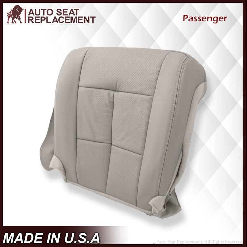 2007 2008 2009 2010 2011 2012 2013 2014 Lincoln Navigator Bottom Seat Cover in Medium Light Stone Gray Leather or Vinyl - Auto Seat Replacement