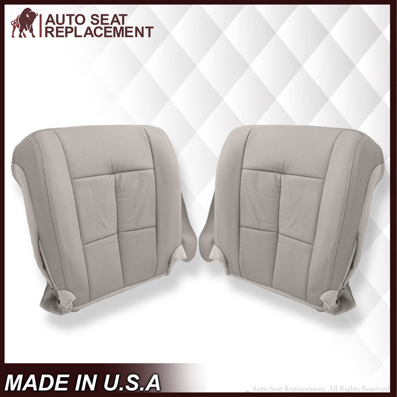 2007 2008 2009 2010 2011 2012 2013 2014 Lincoln Navigator Bottom Seat Cover in Medium Light Stone Gray Leather or Vinyl - Auto Seat Replacement