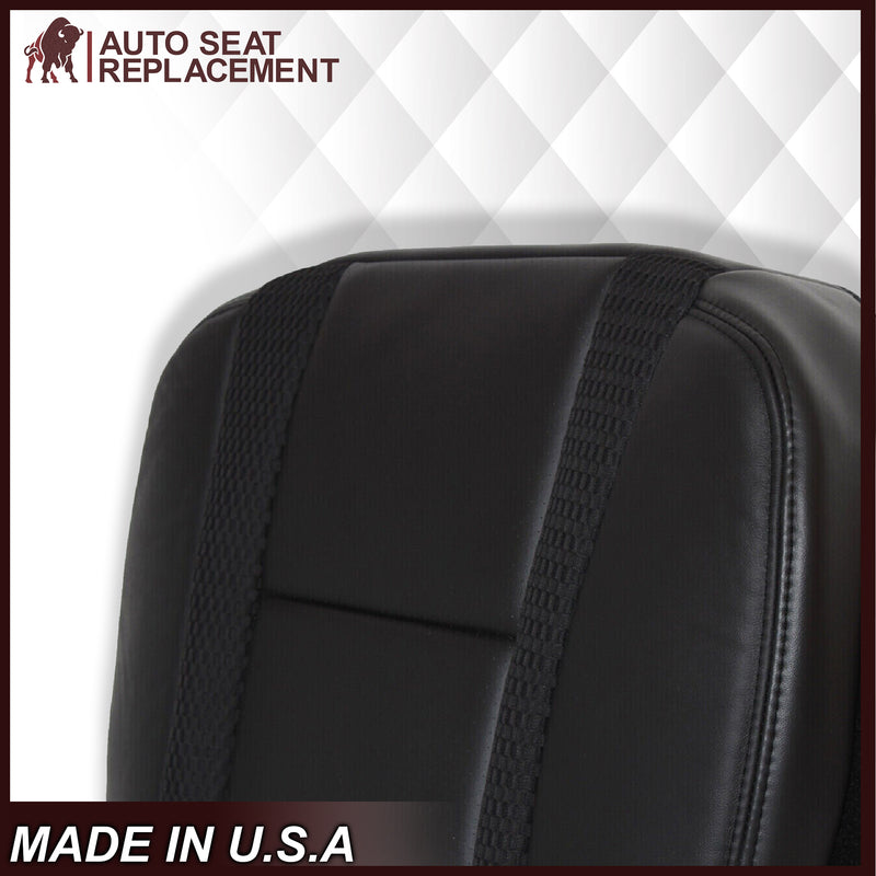 2010 - 2014 Ford F150 Raptor Perforated Seat Cover in Black With White Logo Choose: Leather or Vinyl - Auto Seat Replacement