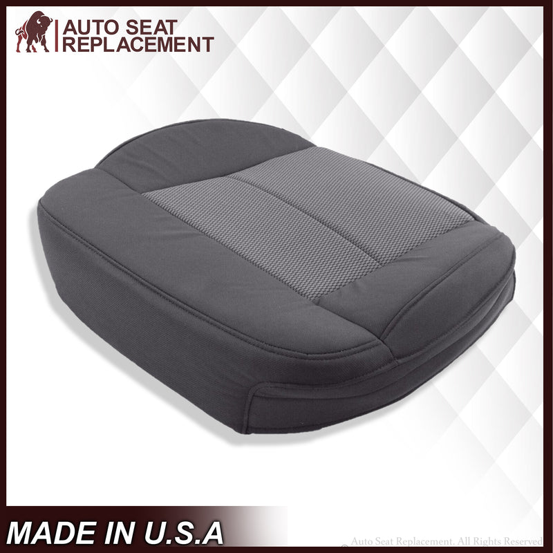 2004 2005 2006 Ford F150 XLT Bottom Seat Cover in Black & Gray Cloth - Auto Seat Replacement