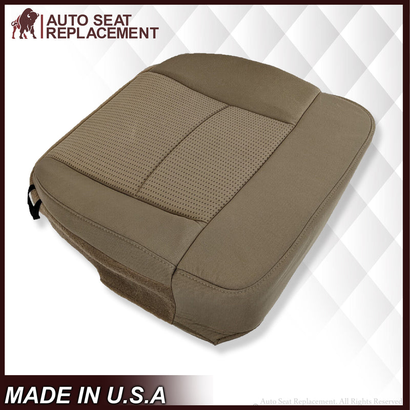 2007 2008 Ford F150 XLT Bottom Seat Cover in Pebble Tan Cloth - Auto Seat Replacement