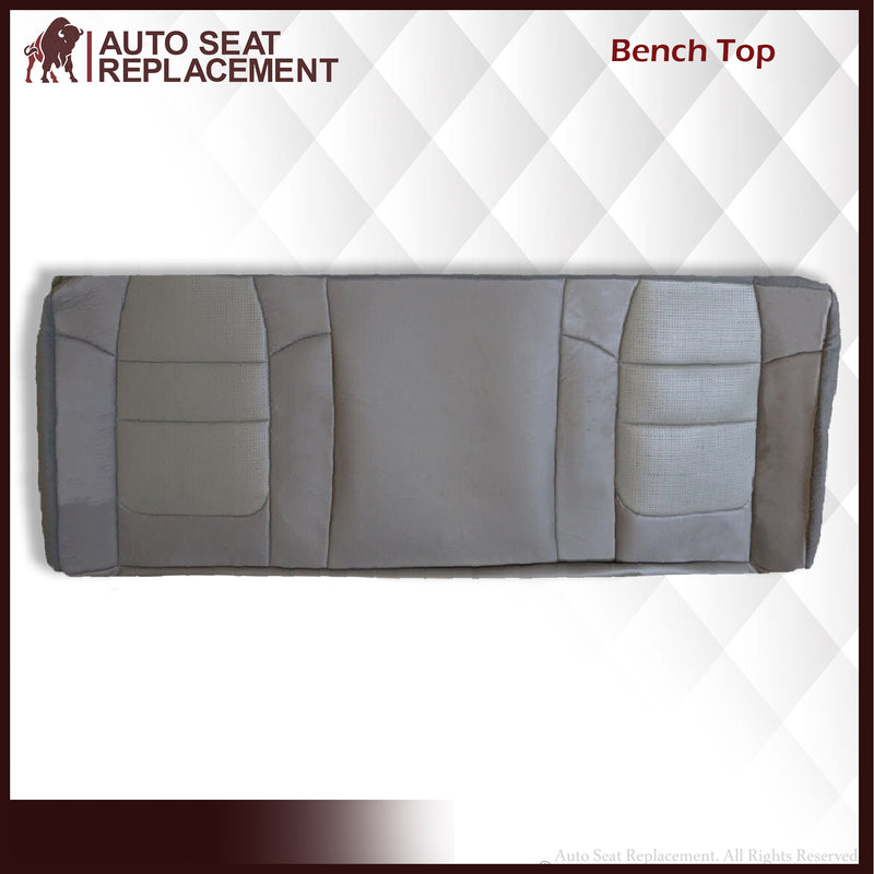 2001 2002 2003 Ford F350/F250 Lariat Extended Cab SECOND ROW Perforated Leather Seat Cover in Gray - Auto Seat Replacement