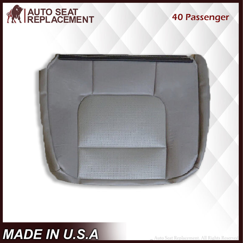 2001 2002 2003 Ford F350/F250 Lariat Extended Cab SECOND ROW Perforated Leather Seat Cover in Gray - Auto Seat Replacement