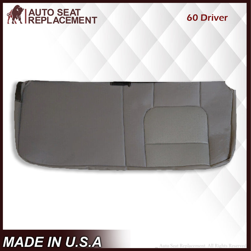 2001 2002 2003 Ford F350/F250 Lariat Extended Cab SECOND ROW Perforated Leather Seat Cover in Gray - Auto Seat Replacement