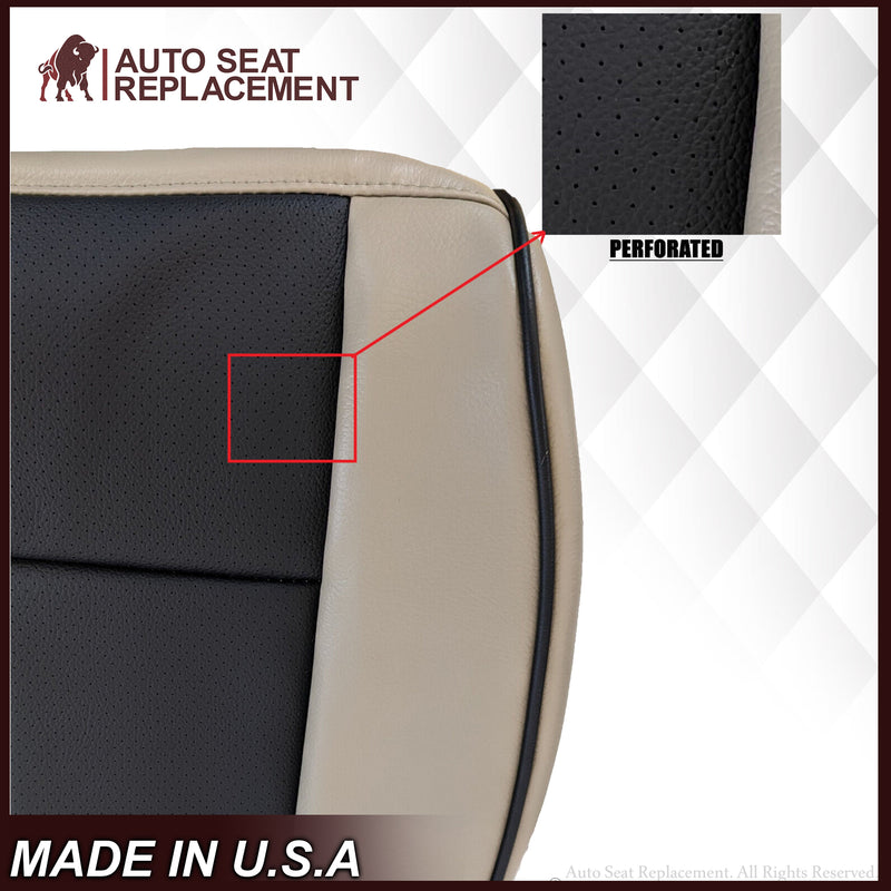 2010 2011 2012 2013 Lincoln Navigator Seat Cover Black-Tan Choose Leather or Vinyl - Auto Seat Replacement