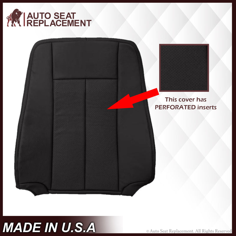 2007-2014 Ford Expedition Driver and Passenger PERFORATED Replacement Seat Cover in BLACK Leather or Vinyl - Auto Seat Replacement