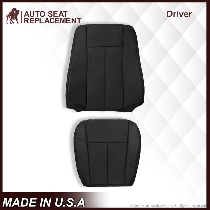 2007-2014 Ford Expedition Driver and Passenger PERFORATED Replacement Seat Cover in BLACK Leather or Vinyl - Auto Seat Replacement
