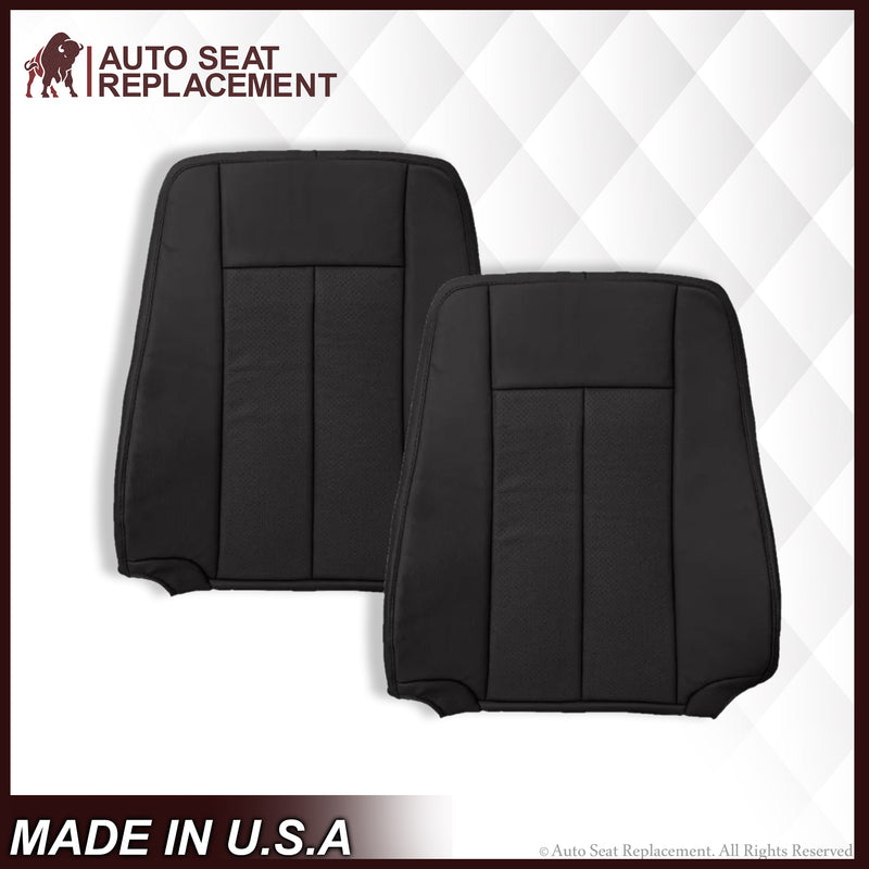 2007-2014 Ford Expedition Driver and Passenger PERFORATED Replacement Seat Cover in BLACK Leather or Vinyl - Auto Seat Replacement