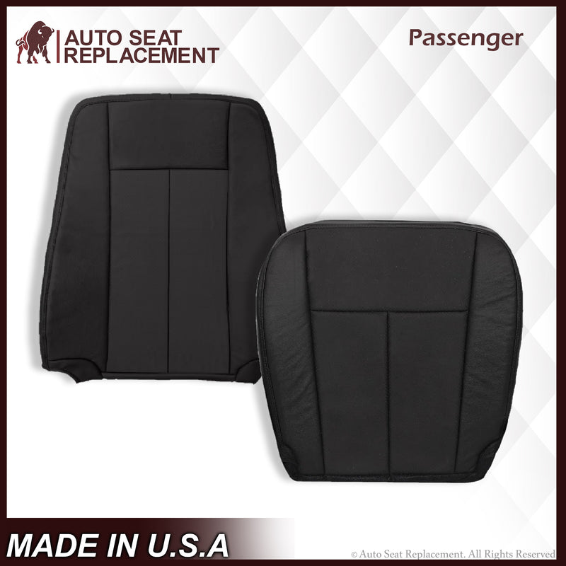 2007-2014 Ford Expedition Driver and Passenger SOLID Replacement Seat Cover in BLACK Leather or Vinyl - Auto Seat Replacement