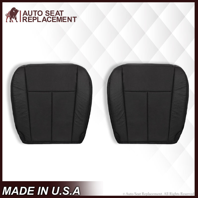 2007-2014 Ford Expedition Driver and Passenger SOLID Replacement Seat Cover in BLACK Leather or Vinyl - Auto Seat Replacement