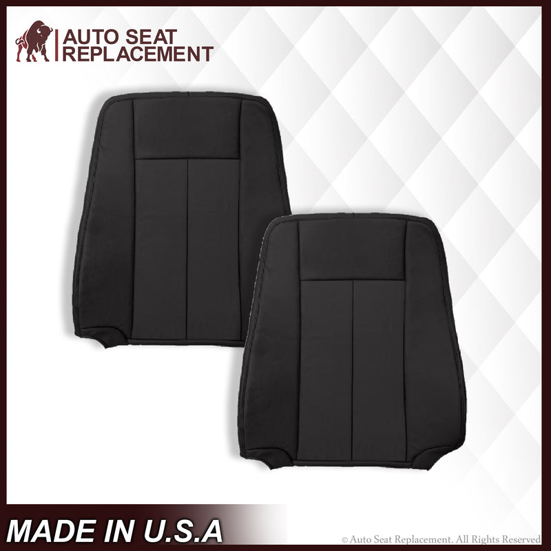 2007-2014 Ford Expedition Driver and Passenger SOLID Replacement Seat Cover in BLACK Leather or Vinyl - Auto Seat Replacement