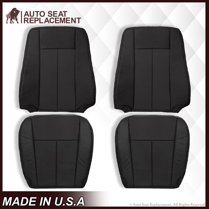 2007-2014 Ford Expedition Driver and Passenger SOLID Replacement Seat Cover in BLACK Leather or Vinyl - Auto Seat Replacement