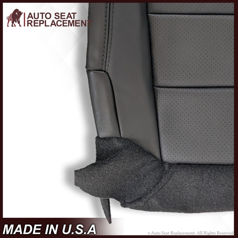 2005 2006 2007 2008 Acura TL Driver Side Bottom Seat Cover in Black Leather or Vinyl - Auto Seat Replacement