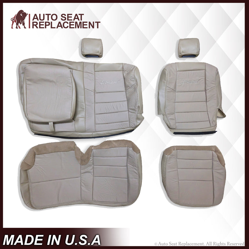 2002-2005 Ford Excursion Limited SECOND ROW 60/40 SPLIT Seat Cover in Tan: Choose From Variations - Auto Seat Replacement