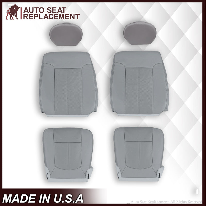 2011-2016 Ford F-250 F-350 F-450 Lariat Seat Cover Replacement & Cushion Foam in Steel Gray: Choose From Variants - Auto Seat Replacement