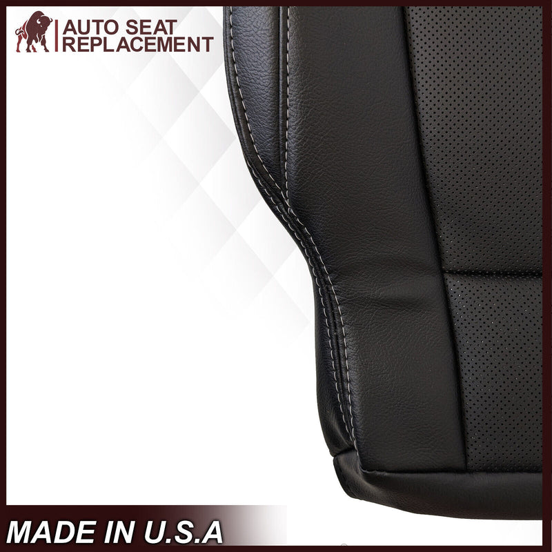 2015 2016 2017 2018 2019 2020 2021 Ford F150 Super Crew Perforated Bottom Seat Cover In Black Leather or Vinyl