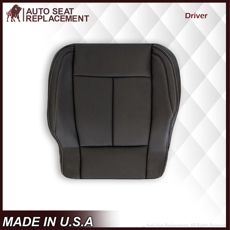 2015 2016 2017 2018 2019 2020 2021 Ford F150 Super Crew Perforated Bottom Seat Cover In Black Leather or Vinyl