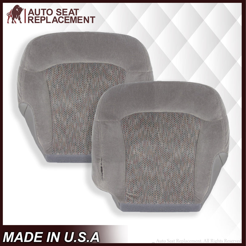 2000 2001 2002 Chevy Tahoe Suburban Bottom Seat Cover in Gray Cloth - Auto Seat Replacement