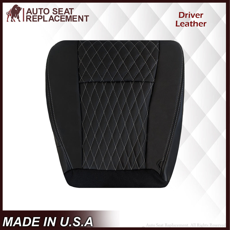 2002-2007 Ford F250/F350/F450/F550 Lariat CUSTOM Seat Cover in Black Leather - Auto Seat Replacement