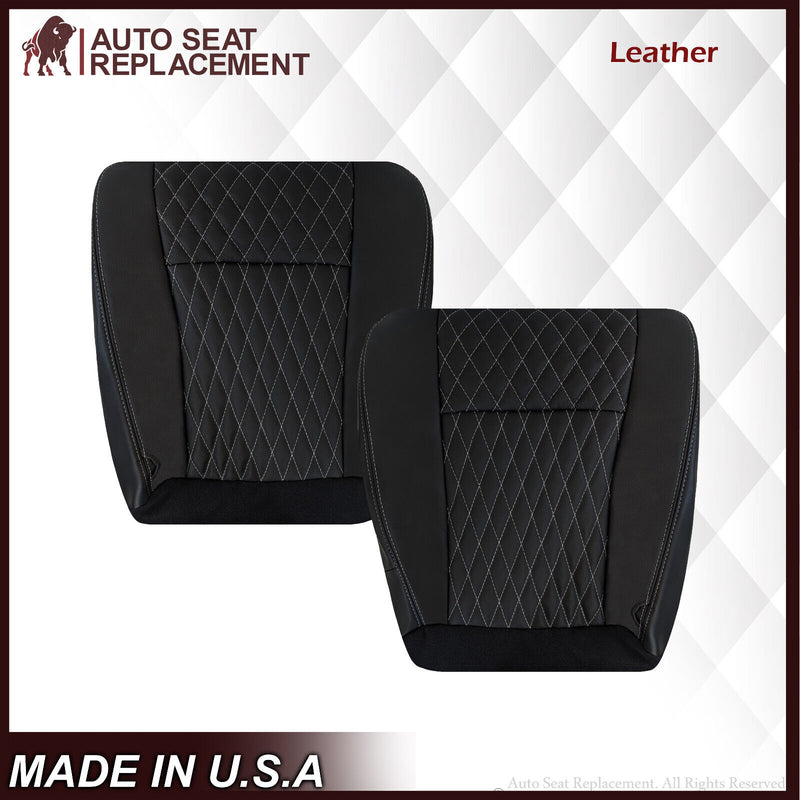 2002-2007 Ford F250/F350/F450/F550 Lariat CUSTOM Seat Cover in Black Leather - Auto Seat Replacement