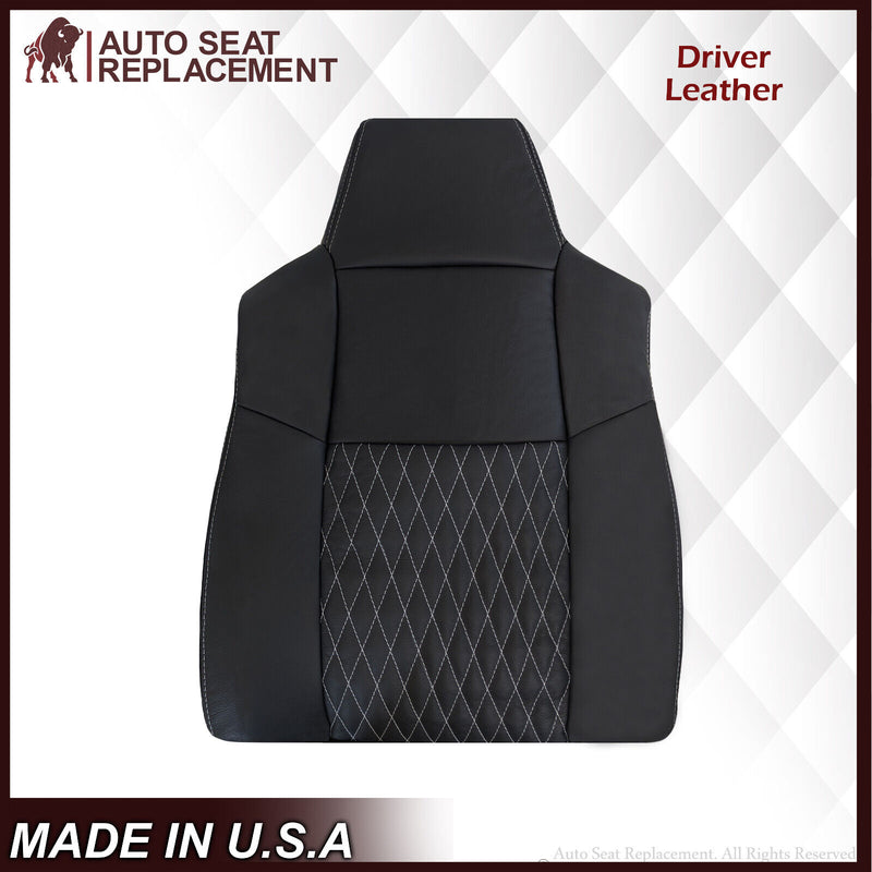 2002-2007 Ford F250/F350/F450/F550 Lariat CUSTOM Seat Cover in Black Leather - Auto Seat Replacement