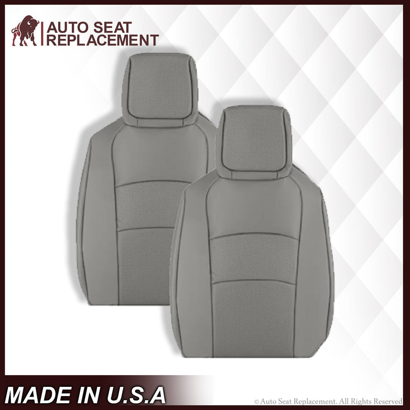 2009-2014 Ford E350 E450 E550 Econoline Van PERFORATED Bottom Seat Cover In Gray - Auto Seat Replacement