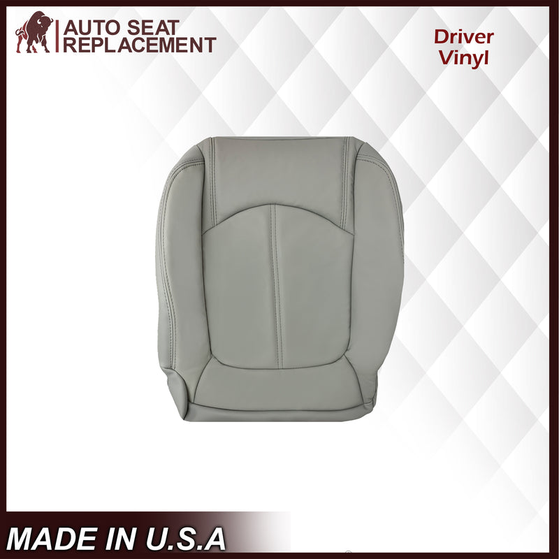 2007-2012 GMC Acadia SLT Driver or Passenger Bottom Seat Cover in Gray: Choose Leather or Vinyl - Auto Seat Replacement