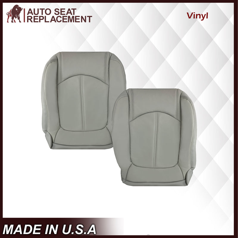 2007-2012 GMC Acadia SLT Driver or Passenger Bottom Seat Cover in Gray: Choose Leather or Vinyl - Auto Seat Replacement