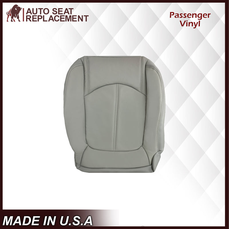 2007-2012 GMC Acadia SLT Driver or Passenger Bottom Seat Cover in Gray: Choose Leather or Vinyl - Auto Seat Replacement