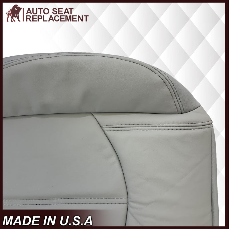 2007-2012 GMC Acadia SLT Driver or Passenger Bottom Seat Cover in Gray: Choose Leather or Vinyl - Auto Seat Replacement