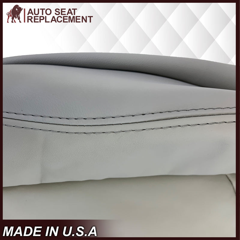 2007-2012 GMC Acadia SLT Driver or Passenger Bottom Seat Cover in Gray: Choose Leather or Vinyl - Auto Seat Replacement